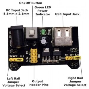 3.3V/5V MB102 Breadboard Power Supply Module