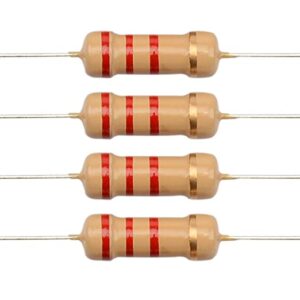 2.2 Kohm, 0.25W Carbon Film Resistors(Pack of 100)