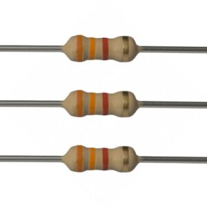 3.3 Kohm, 0.25W Carbon Film Resistor(Pack of 100)