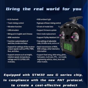 FlySky FS-ST8 2.4 GHz ANT Transmitter with FS-SR8 receiver (Upgraded Version)