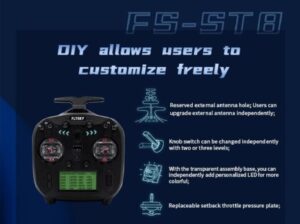 FlySky FS-ST8 2.4 GHz ANT Transmitter with FS-SR8 receiver (Upgraded Version)