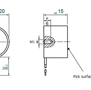 DC 12V KK-P20/15 3KG Lifting Solenoid Electromagnet