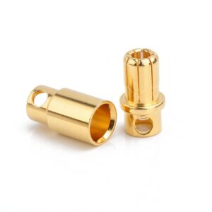 8mm Gold Plated Bullet Connector Female-1Pcs