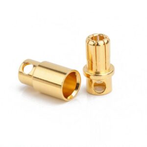 8mm Gold Plated Bullet Connector Male-1Pcs