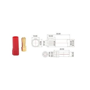 XT150 Gold Plated Male Connector-1Pcs