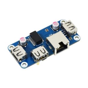 Waveshare Ethernet / USB HUB HAT (B) for Raspberry Pi Series, 1x RJ45, 3x USB 2.0