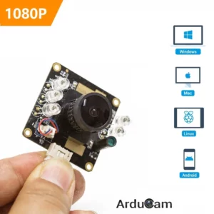 Arducam 1080P Day & Night Vision USB Camera Module, 2MP Automatic IR-Cut Switching All-Day Image USB2.0 Webcam with IR LEDs