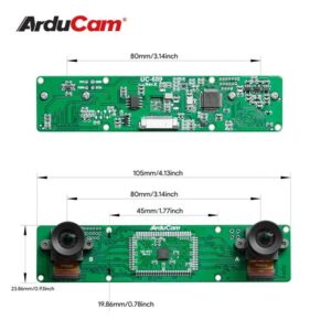 Arducam 1MPx2 Stereo Camera for Raspberry Pi, Nvidia Jetson Nano/Xavier NX, Dual OV9281 Monochrome Global Shutter Camera Module