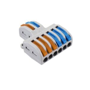 PCT-SPL-62 0.08-2.5mm 6:2 Pole Wire Connector Terminal Block with Spring Lock Lever for Cable Connection