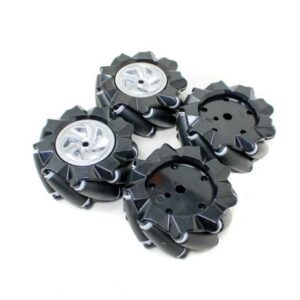 80mm-A Mecanum Wheel Compatible with 6.7mm Coupling (Pack of 4)-Black