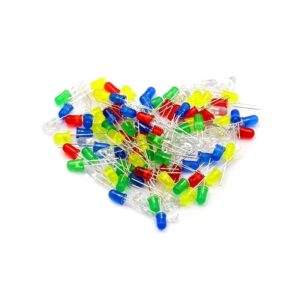 100pcs 5mm Light Assorted Kit DIY LEDs Set (20 LEDs x White Yellow Red Green Blue)