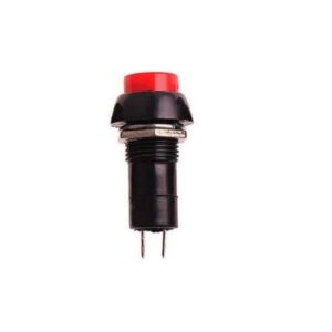 Red PBS-11B 12MM 2PIN Momentary Self-Reset Round Plastic Push Button Switch