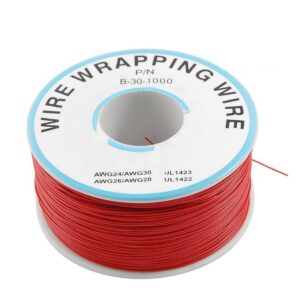 230m P/N B-30-1000 Insulated PVC Coated 30AWG Wire Wrapping Wire-RED