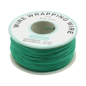 230m P/N B-30-1000 Insulated PVC Coated 30AWG Wire Wrapping Wire-GREEN