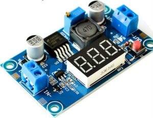 LM2596 DC-DC Adjustable Step-down Module with Digital Display Voltmeter （Red Button Switch)