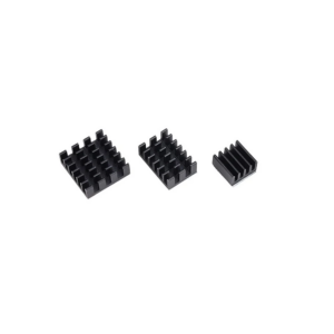 Black 3 in 1 Heat Sink Set Aluminum for Raspberry Pi 4B