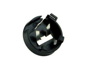 Black CR1220 Button Battery Straight Socket