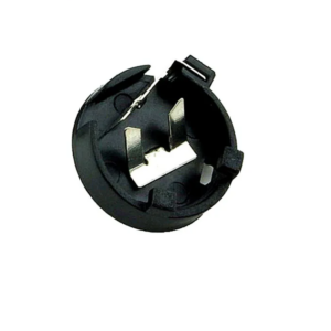 Black CR1220 Button Battery Straight Socket