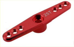 42mm 2 Point 25T Teeth Tooth Full Throttle Servo Arm Horn Color: red